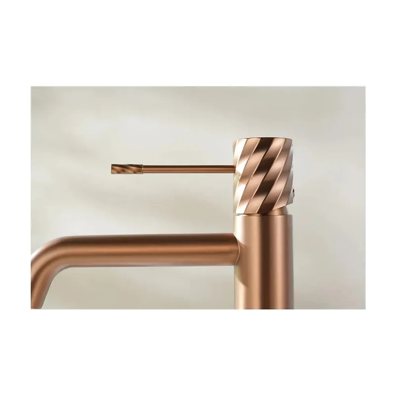 Monomando lavabo Bless oro rosa cepillado Imex