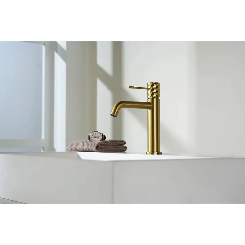 Monomando lavabo Bless oro cepillado Imex