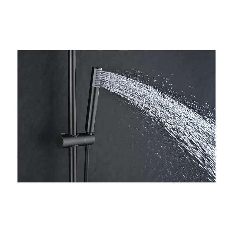 Conjunto ducha termostático Bless black gun metal Imex