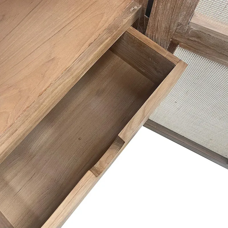 Armario en Madera de Teca y Ratán Marco