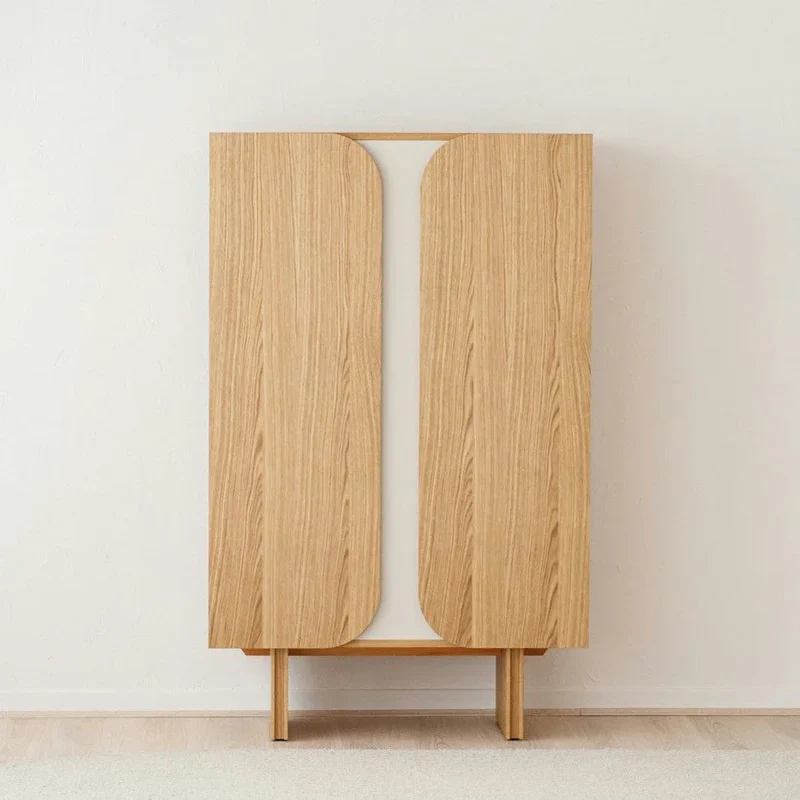 Armario Moderno Roble Natural con Estantes Curva