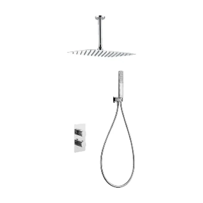 Conjunto ducha termostático empotrado Sassari cromo Imex