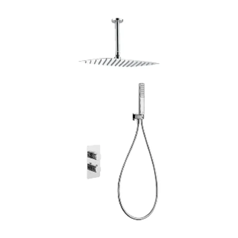Conjunto ducha termostático empotrado Sassari cromo Imex