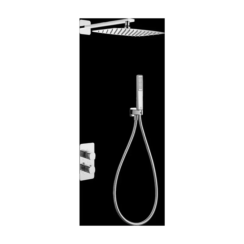 Conjunto ducha termostático empotrado Firenze cromo Imex