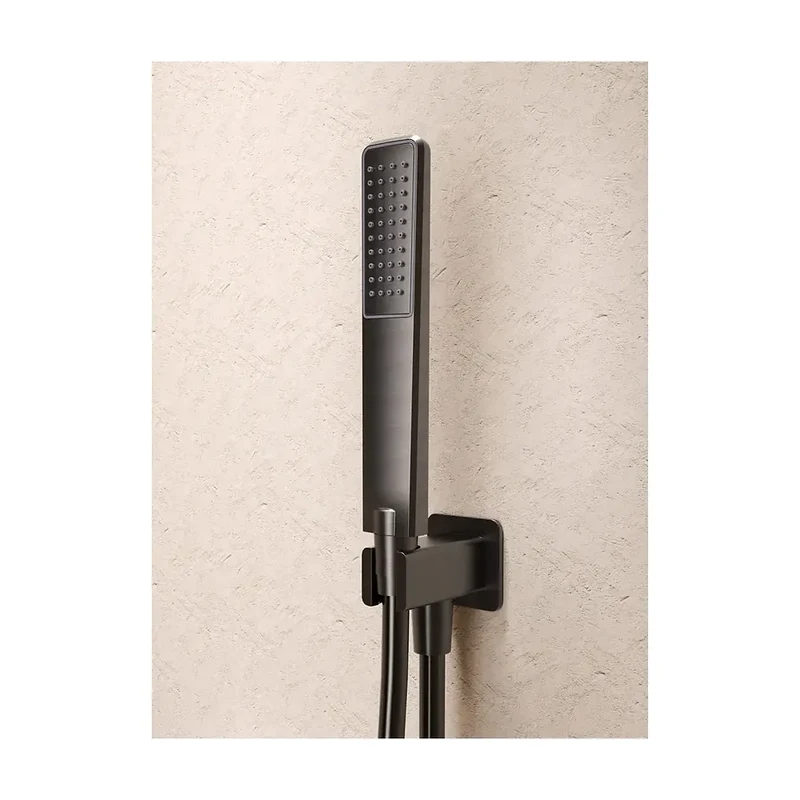 Conjunto ducha monomando empotrado Sassari black gun metal Imex