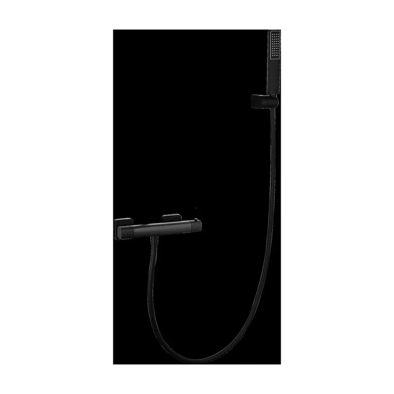 Kit ducha termostático Firenze negro mate Imex