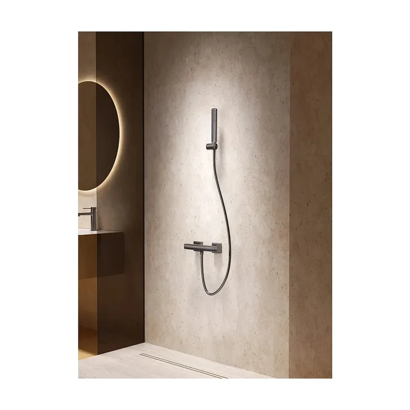Kit ducha termostático Firenze negro mate Imex