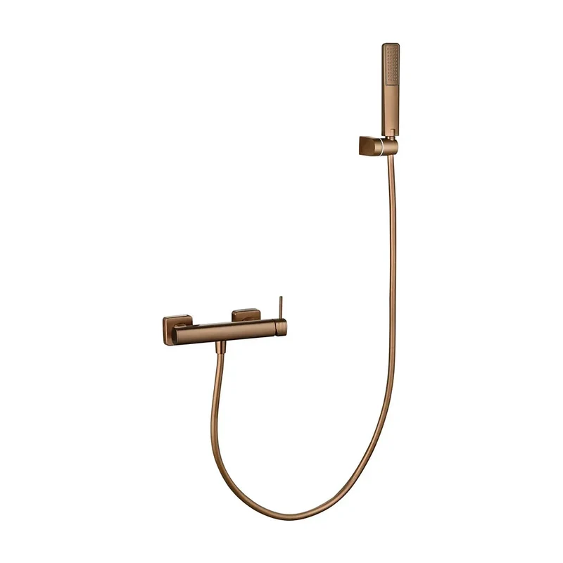 Kit ducha monomando Firenze oro rosa cepillado Imex