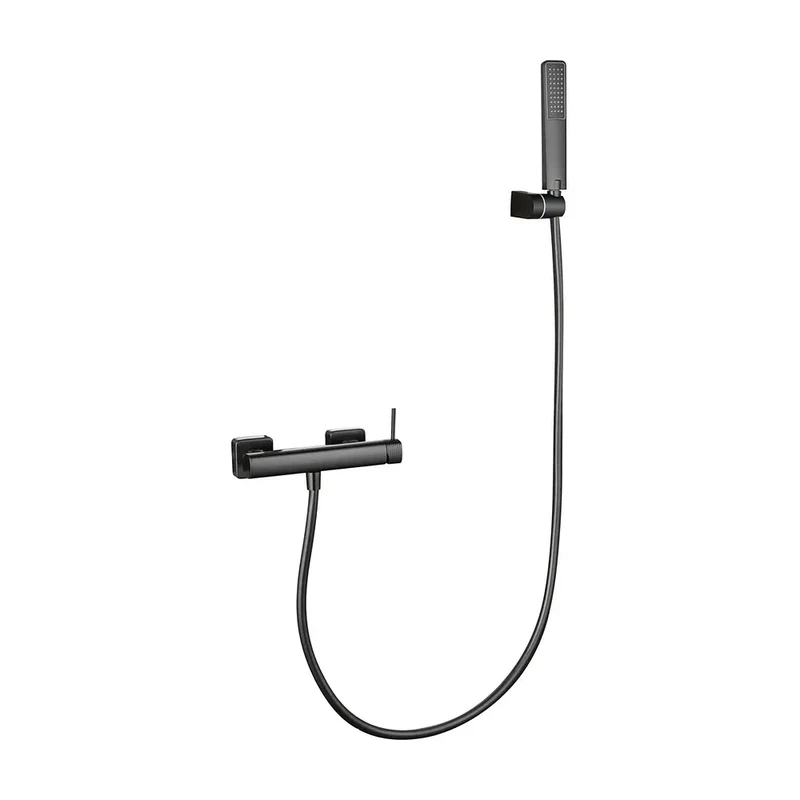 Kit ducha monomando Firenze black gun metal Imex
