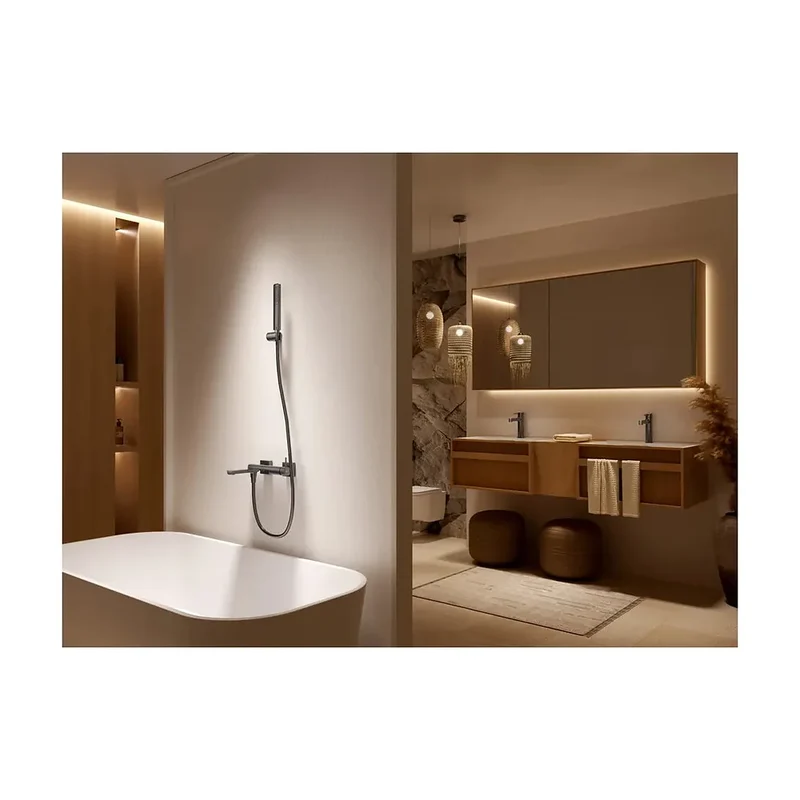 Kit baño/ducha monomando Firenze negro mate Imex