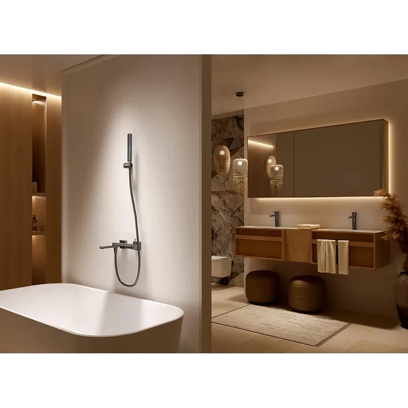Kit baño/ducha monomando Firenze black gun metal Imex