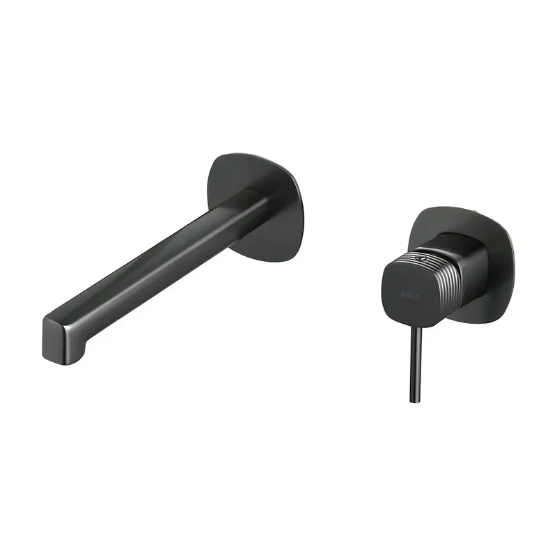 Monomando empotrado lavabo Firenze black gun metal Imex