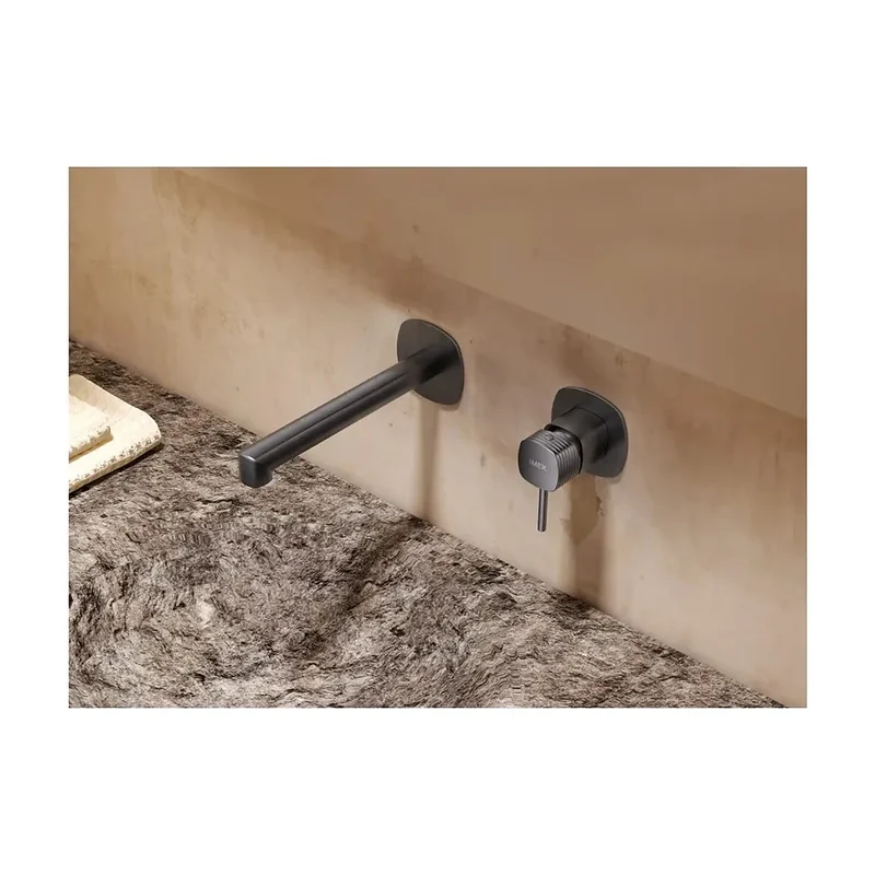 Monomando empotrado lavabo Firenze black gun metal Imex