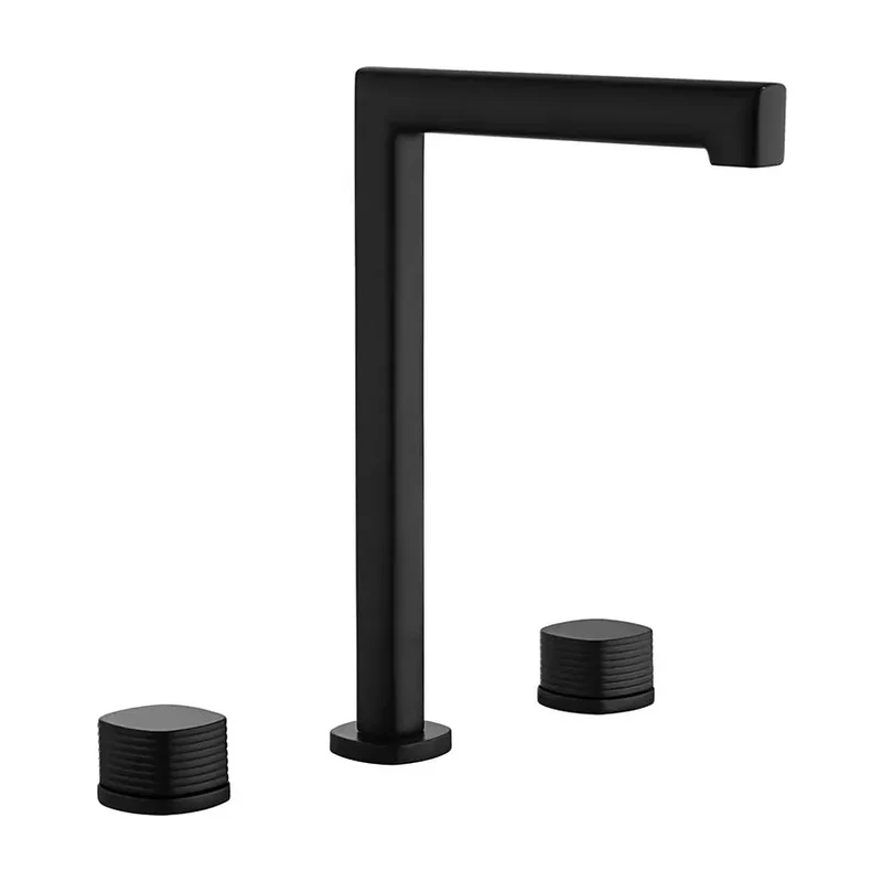 Lavabo bimando sobreencimera caño alto Firenze negro mate Imex
