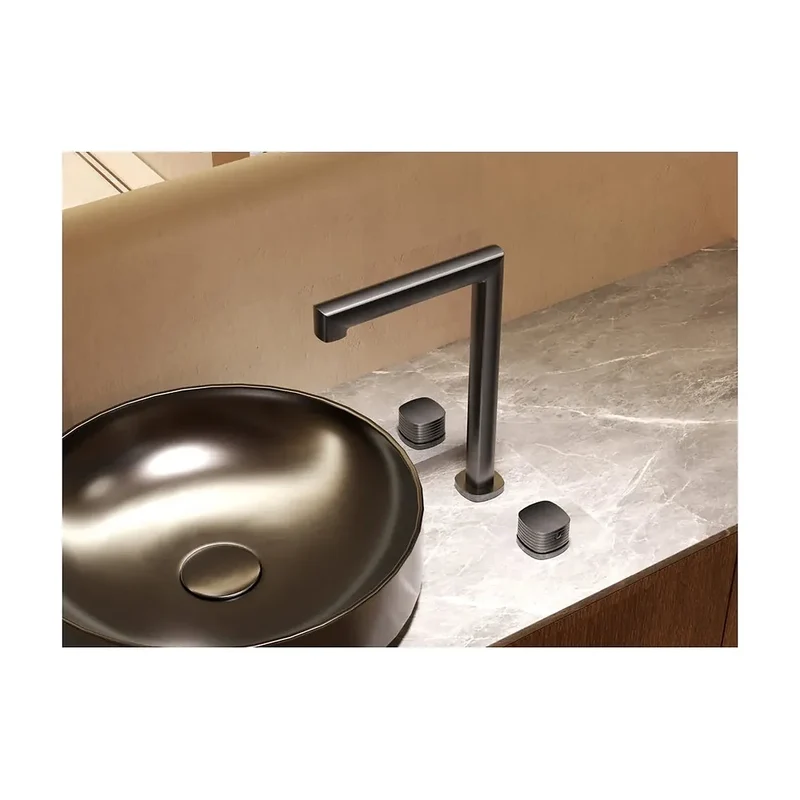 Lavabo bimando sobreencimera caño alto Firenze black gun metal Imex