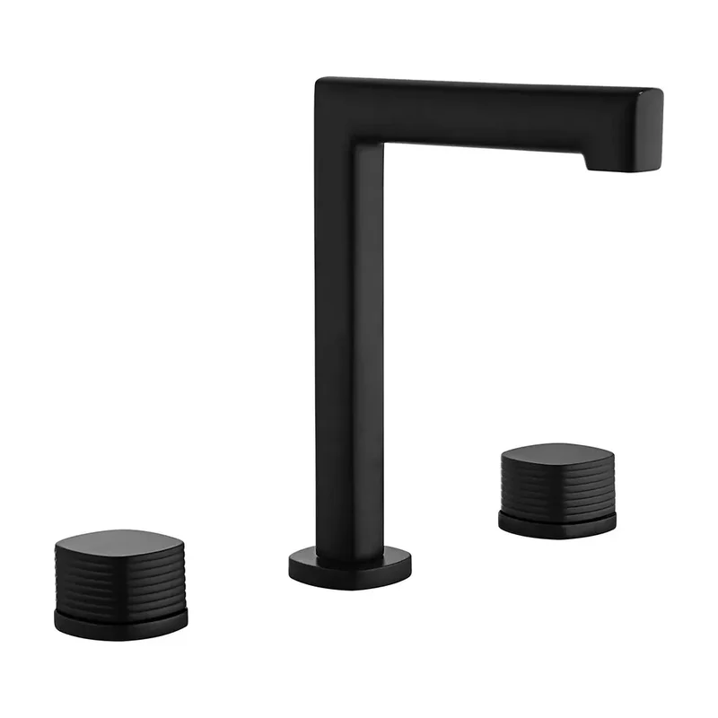 Lavabo bimando sobreencimera caño bajo Firenze negro mate Imex