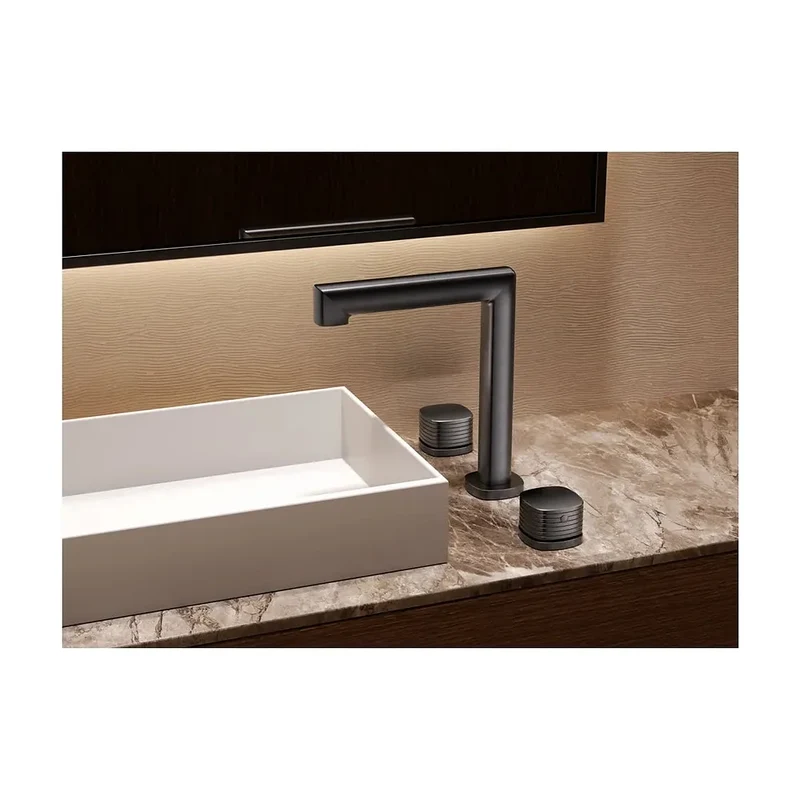 Lavabo bimando sobreencimera caño bajo Firenze black gun metal Imex