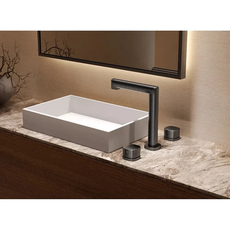 Lavabo bimando sobreencimera caño bajo Firenze cromo Imex