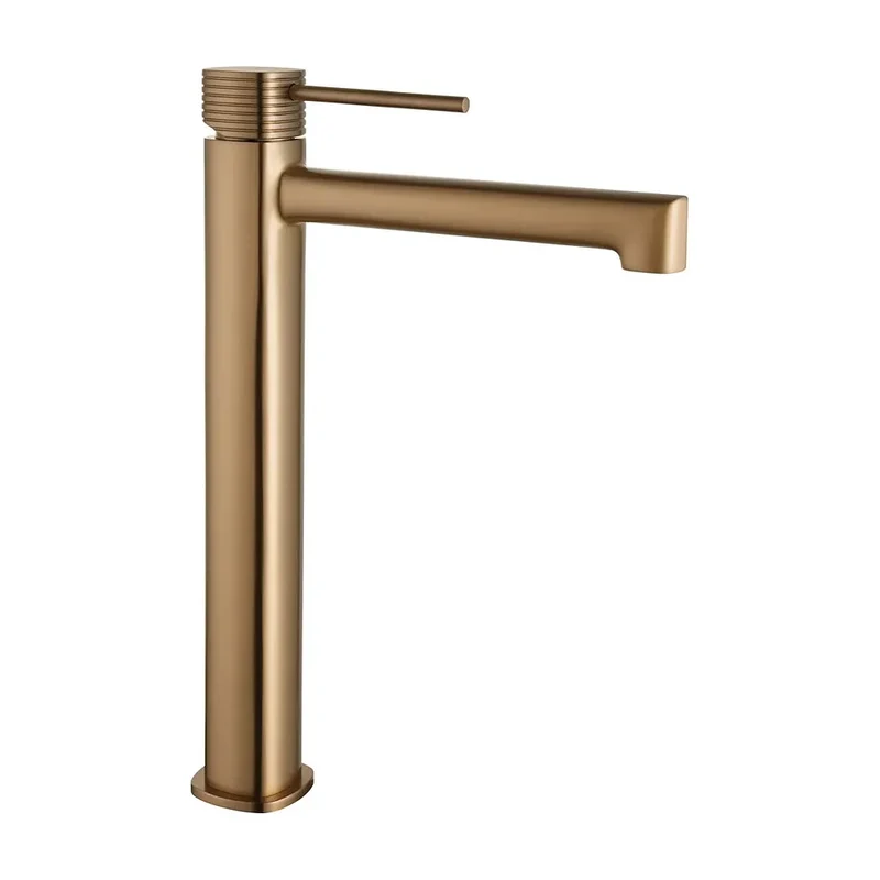 Monomando lavabo alto Firenze oro rosa cepillado Imex