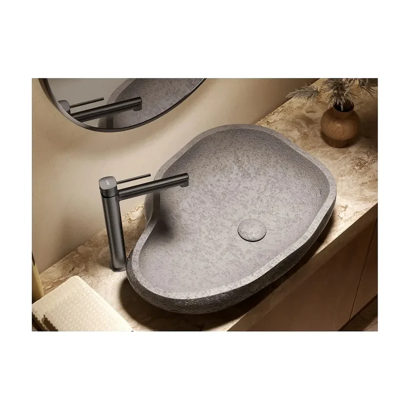 Monomando lavabo alto Firenze níquel cepillado Imex