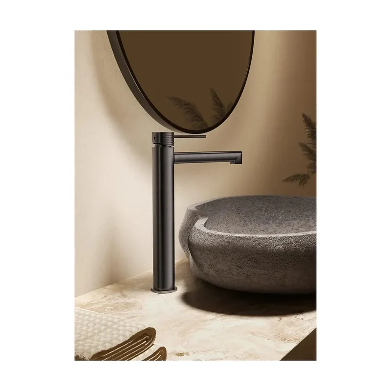 Monomando lavabo alto Firenze níquel cepillado Imex
