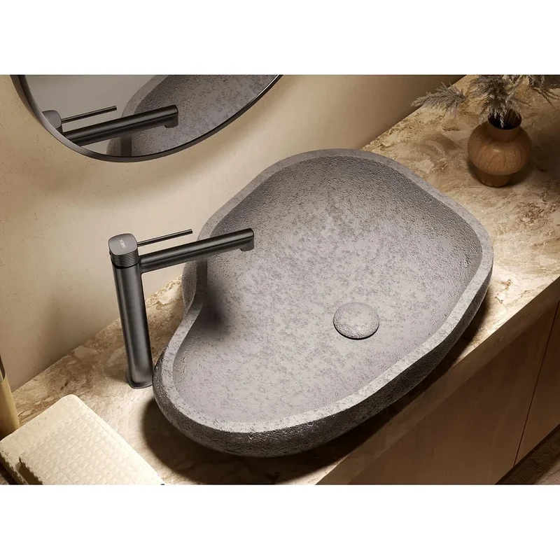 Monomando lavabo alto Firenze negro mate Imex