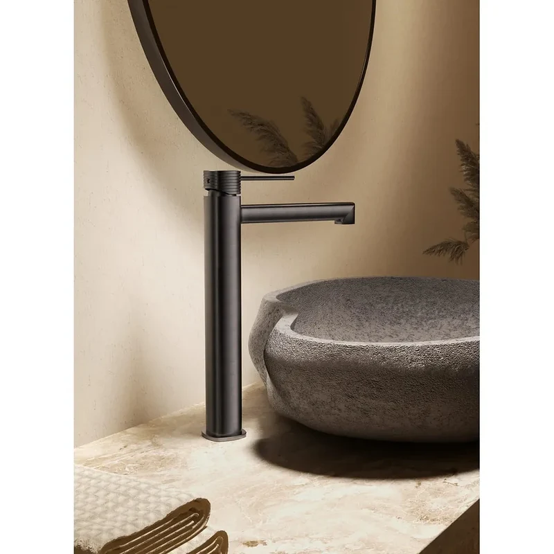 Monomando lavabo alto Firenze negro mate Imex