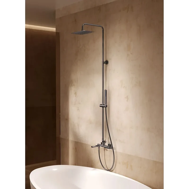 Conjunto Bañera Monomando Firenze Oro Cepillado Imex