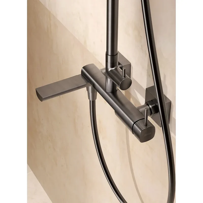 Conjunto Bañera Monomando Firenze Oro Cepillado Imex