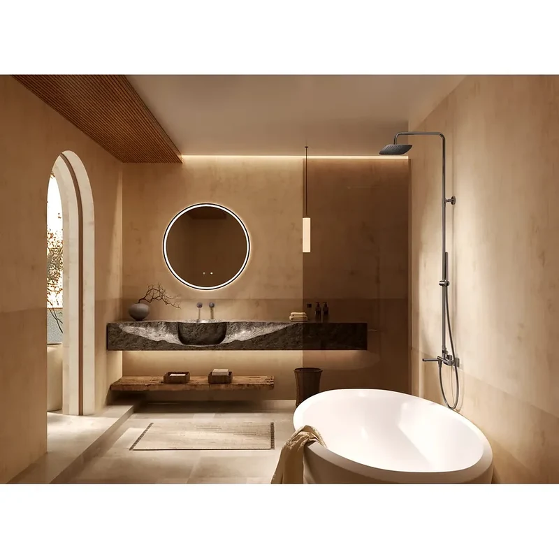 Conjunto bañera monomando Firenze níquel cepillado Imex