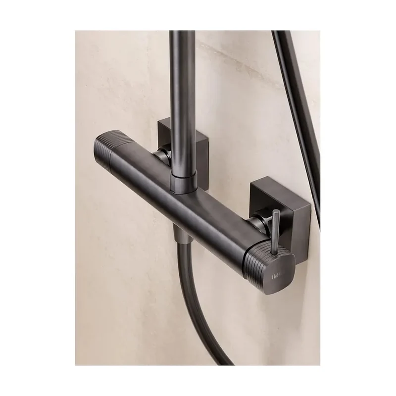 Conjunto ducha monomando Firenze oro rosa cepillado Imex