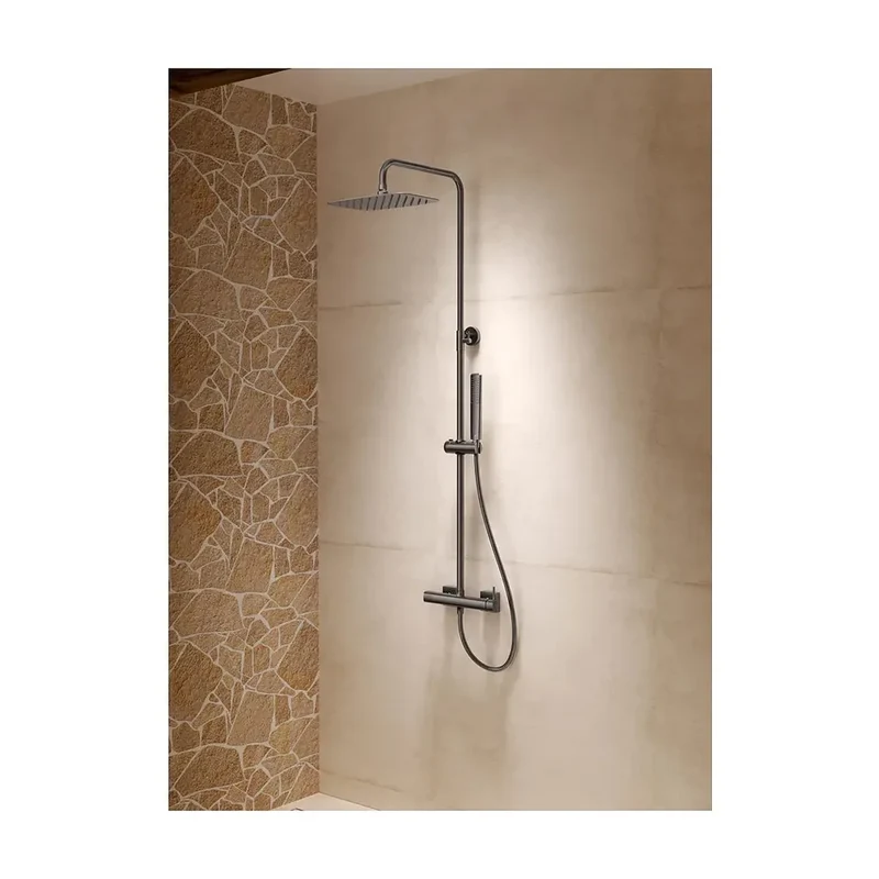 Conjunto ducha monomando Firenze oro cepillado Imex