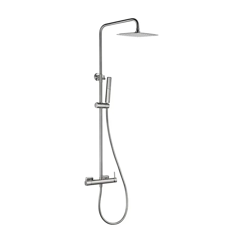 Conjunto ducha monomando Firenze níquel cepillado Imex