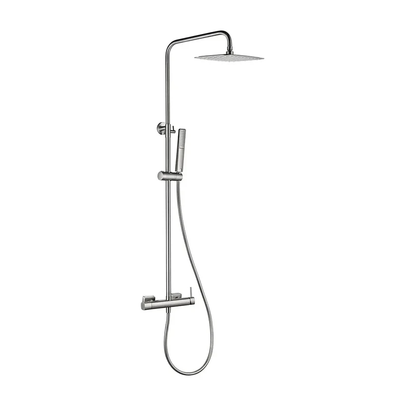 Conjunto ducha monomando Firenze níquel cepillado Imex