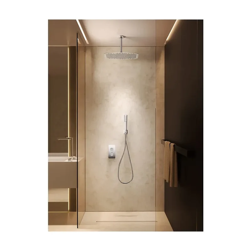 Conjunto ducha termostático empotrado Arezzo oro cepillado Imex