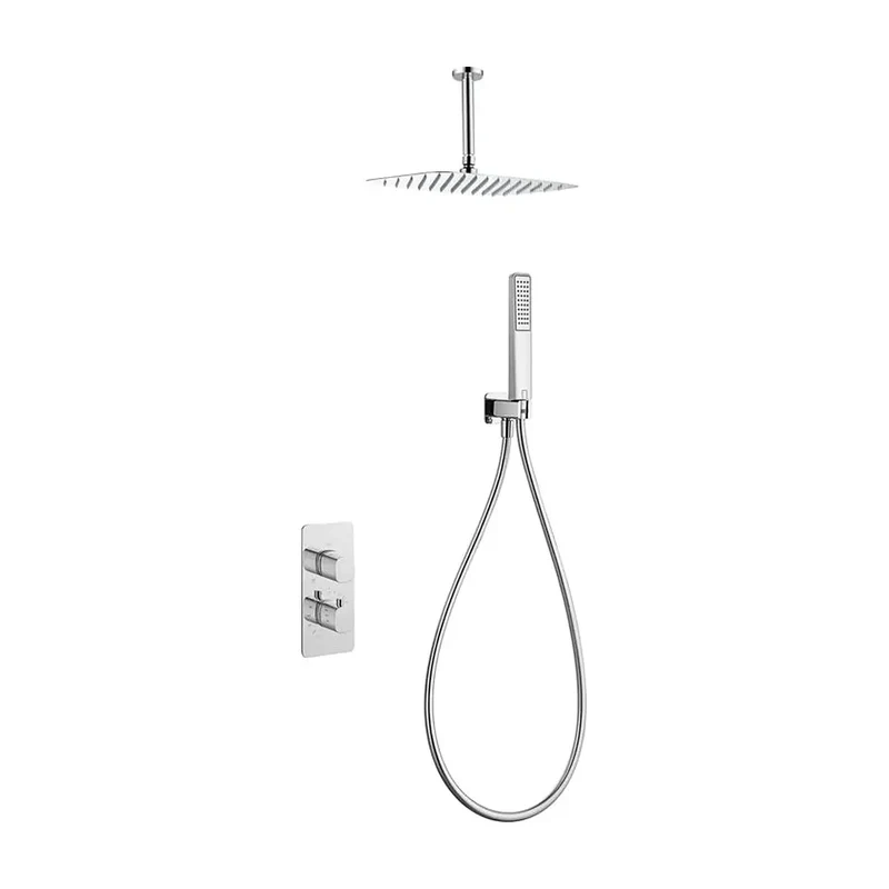 Conjunto ducha termostático empotrado Arezzo cromo Imex