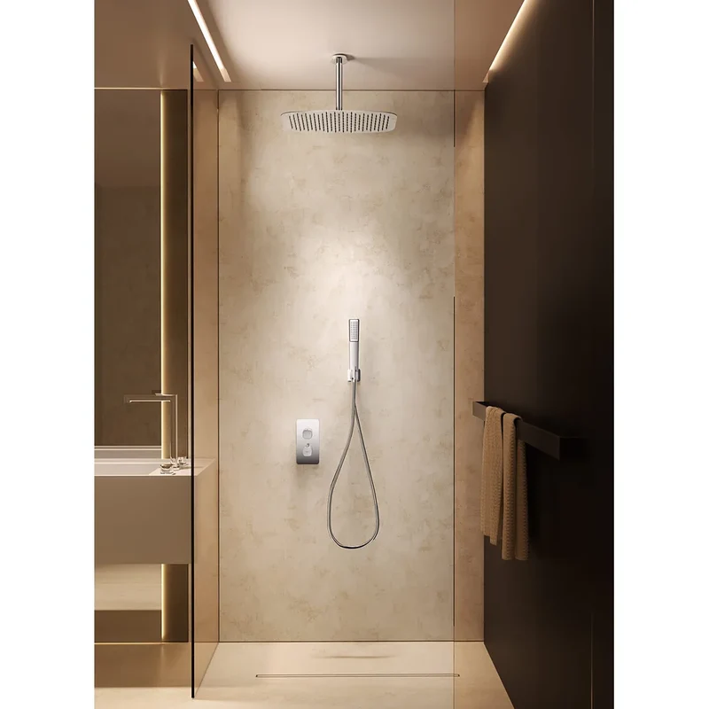 Conjunto ducha termostático empotrado Arezzo cromo Imex