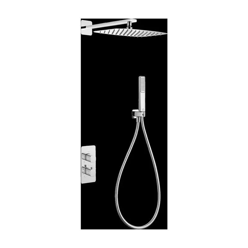 Conjunto ducha termostático empotrado Toscana cromo Imex