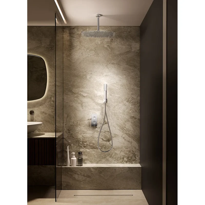 Conjunto ducha monomando empotrado Arezzo black gun metal Imex