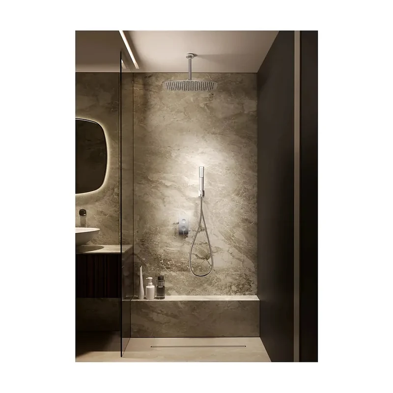 Conjunto ducha monomando empotrado Arezzo cromo Imex
