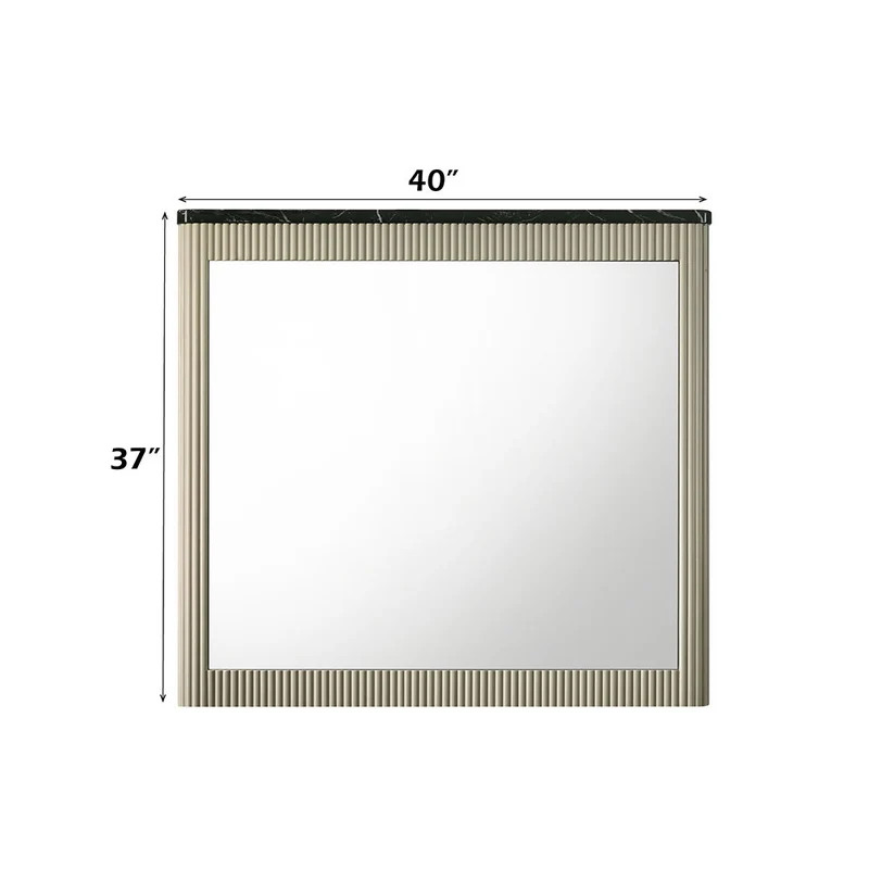 Travonte - Mirror - Gray / Beige