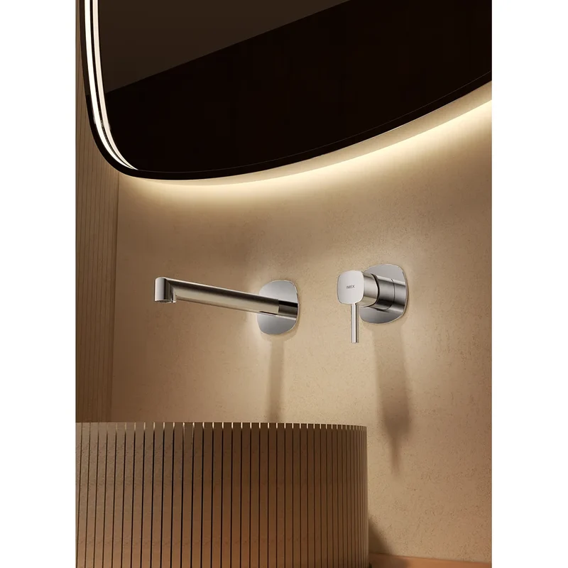 Monomando empotrado lavabo Toscana oro cepillado Imex