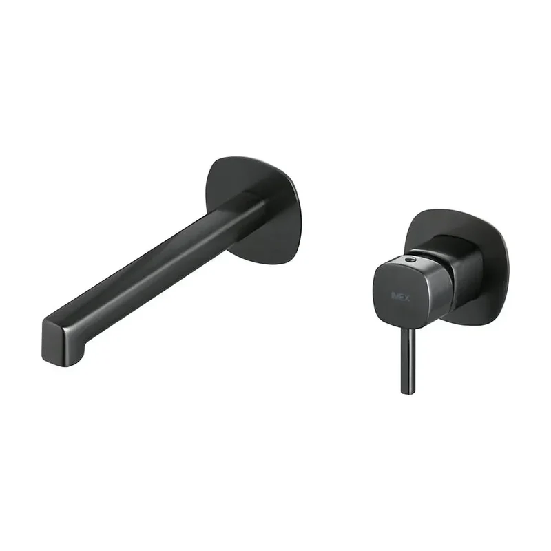 Monomando empotrado lavabo Toscana black gun metal Imex