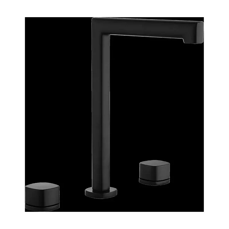 Lavabo bimando sobreencimera caño alto Toscana negro mate Imex