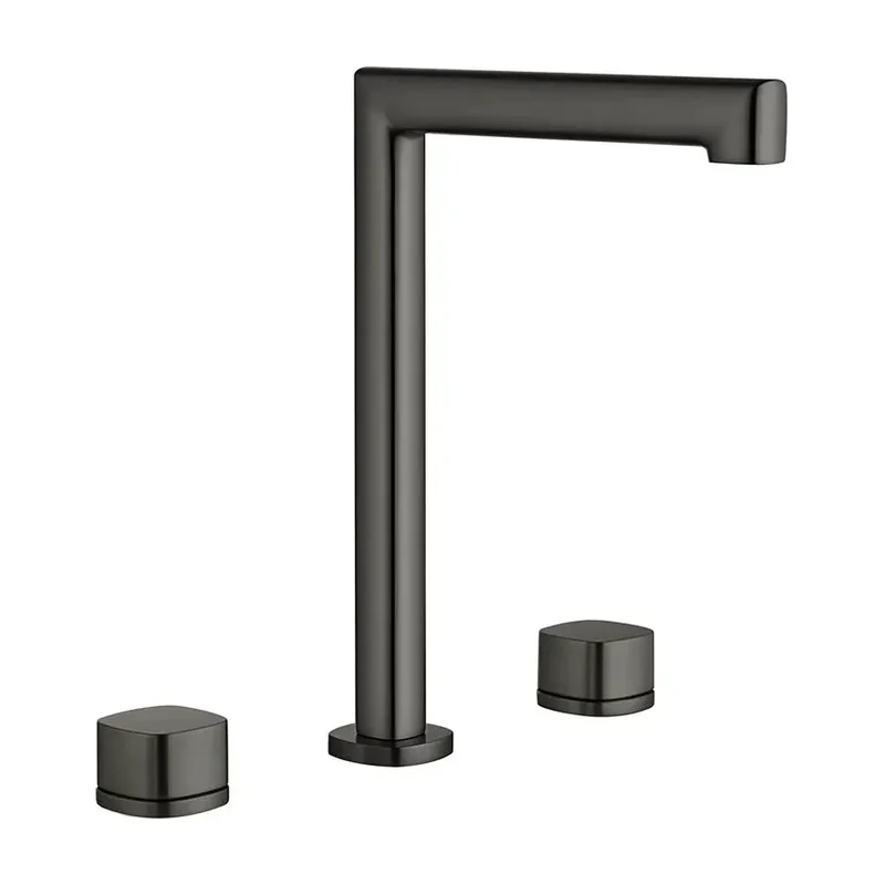 Lavabo bimando sobreencimera caño alto Toscana black gun metal Imex