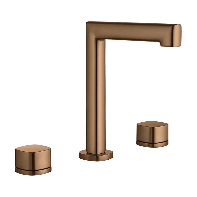 Lavabo bimando sobreencimera caño bajo Toscana oro rosa cepillado Imex