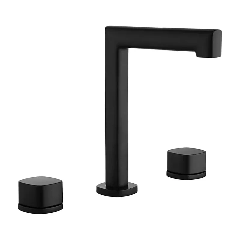 Lavabo bimando sobreencimera caño bajo Toscana negro mate Imex