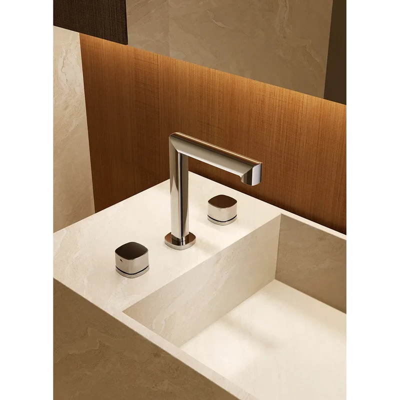 Lavabo bimando sobreencimera caño bajo Toscana black gun metal Imex