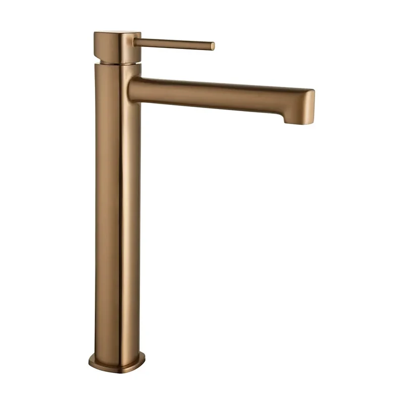 Monomando lavabo alto Toscana oro rosa cepillado Imex