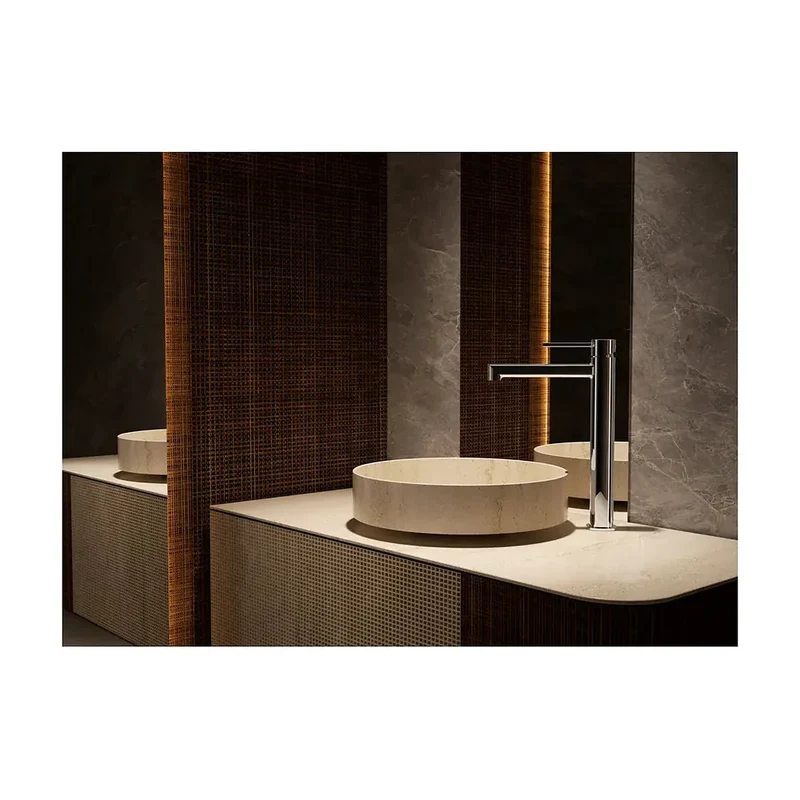 Monomando lavabo alto Toscana oro cepillado Imex